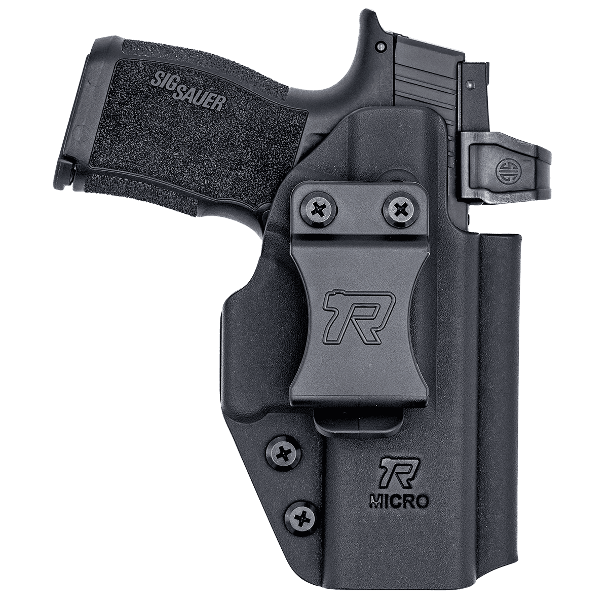 Rounded Gear RGUNVRSLCMPCTBLK Universal Kydex IWB Black Kydex Belt Clip Fits Compact Sized Handguns Right Hand Rounded Gear RGUNVRSLCMPCTBLK Universal Kydex IWB Black Kydex Belt Clip Fits Compact Sized Handguns Right Hand