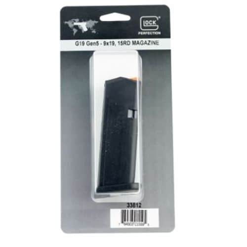 Glock 33812 Magazine for G19 Gen 5 9mm 15-Round Glock 33812 Magazine for G19 Gen 5 9mm 15-Round