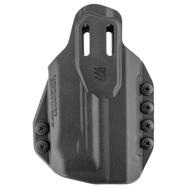 Blackhawk 416476BK Stache IWB Size 76 Black Polymer Belt Clip Compatible w/Glock 43X/48 w/SureFire XSC Ambidextrous Blackhawk 416476BK Stache IWB Size 76 Black Polymer Belt Clip Compatible w/Glock 43X/48 w/SureFire XSC Ambidextrous
