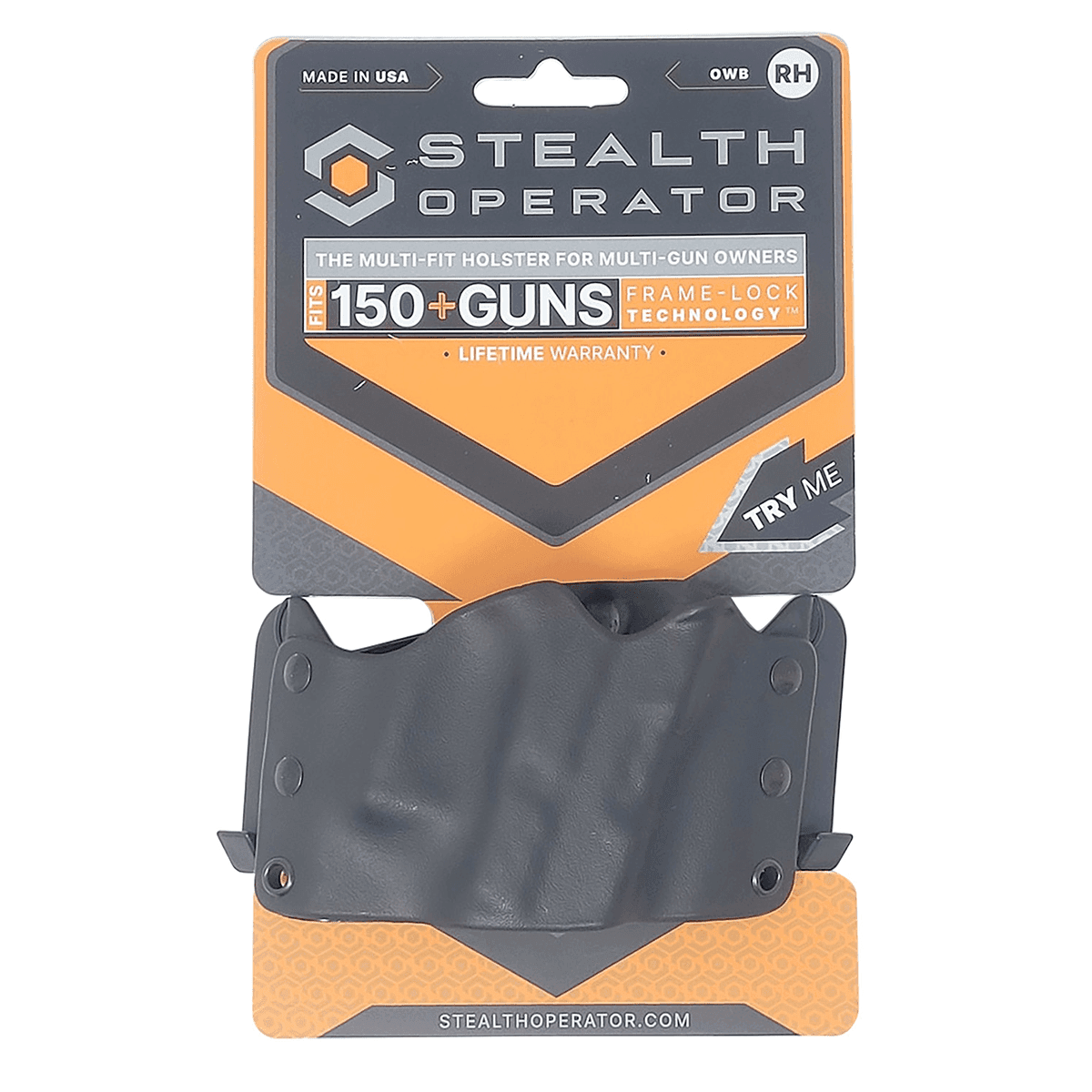 Stealth Operator H60221 Compact Clip Holster OWB Black Polymer, Compatible w/Springfield XD, Glock (Except 42), Taurus 24/7 Belt Clip Mount Right Hand Stealth Operator H60221 Compact Clip Holster OWB Black Polymer, Compatible w/Springfield XD, Glock (Except 42), Taurus 24/7 Belt Clip Mount Right Hand