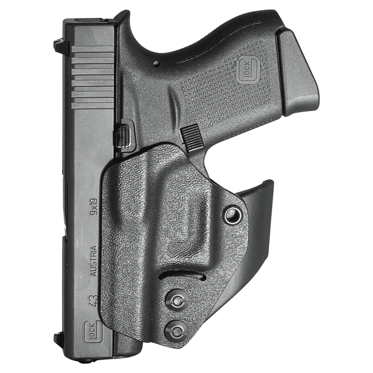 Mission First Tactical H2GL43AIWBM Minimalist Holster AIWB Black Polymer Belt Clip Fits Glock 42/43/43X/48 Ambidextrous Mission First Tactical H2GL43AIWBM Minimalist Holster AIWB Black Polymer Belt Clip Fits Glock 42/43/43X/48 Ambidextrous