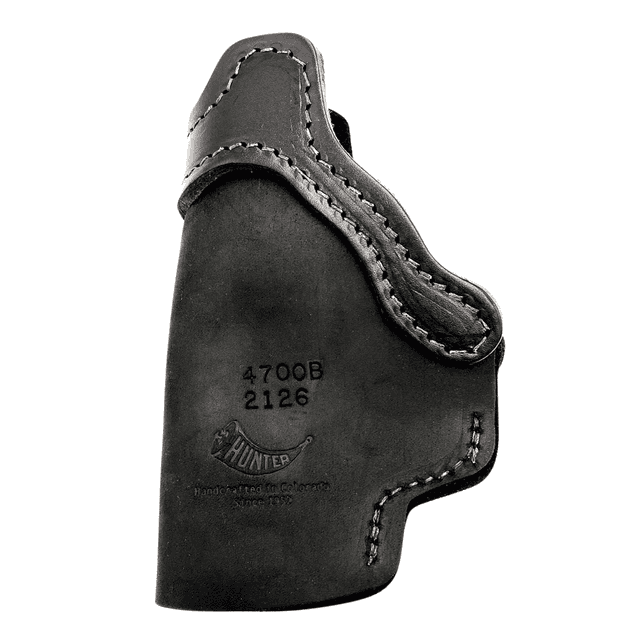 Hunter Company 4700 Universal IWB Black Leather Belt Clip Fits Sm/Med Frame Right Hand Hunter Company 4700 Universal IWB Black Leather Belt Clip Fits Sm/Med Frame Right Hand