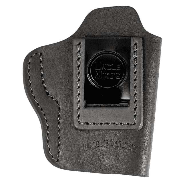 Uncle Mikes-leather(1791) UMIWB4MBLA Inside the Waistband IWB Size 04 Matte Black Leather Belt Clip Fits Glock 17/19, Right Hand Uncle Mikes-leather(1791) UMIWB4MBLA Inside the Waistband IWB Size 04 Matte Black Leather Belt Clip Fits Glock 17/19, Right Hand