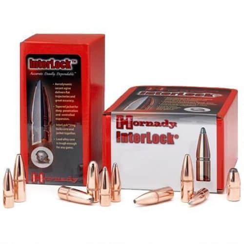 Hornady .270 Caliber .277" Diameter 130 Grain InterLock Soft Point Cannelured Bullet Hornady .270 Caliber .277" Diameter 130 Grain InterLock Soft Point Cannelured Bullet