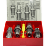 Lee Precision 9mm Luger Deluxe 4 Die Set, Side View. Lee Precision 9mm Luger Deluxe 4 Die Set, Side View.