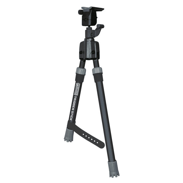 Primos 65825 Trigger Stick Bipod made of Steel with Black & Gray Finish, QD Swivel Stud Attachment Mount Type & Short Height (Clam Package) Primos 65825 Trigger Stick Bipod made of Steel with Black & Gray Finish, QD Swivel Stud Attachment Mount Type & Short Height (Clam Package)
