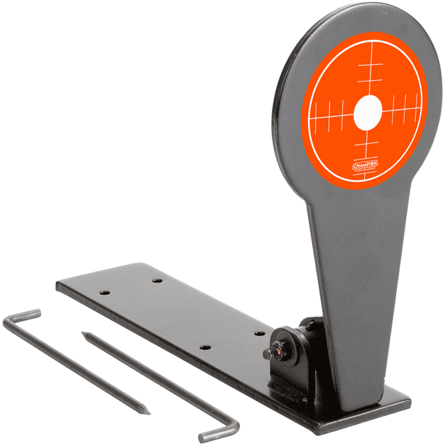 Champion Targets Gong Popper Target Rimfire Orange Steel Standing Includes Ground Stakes - 40881 Champion Targets Gong Popper Target Rimfire Orange Steel Standing Includes Ground Stakes - 40881