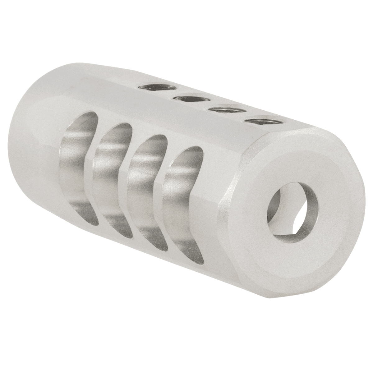 Christensen Arms Side-Baffle Natural Titanium 5/8"-24 tpi Threads for 338 Cal (.920" D Bull Barrel) - 8100001702 Christensen Arms Side-Baffle Natural Titanium 5/8"-24 tpi Threads for 338 Cal (.920" D Bull Barrel) - 8100001702