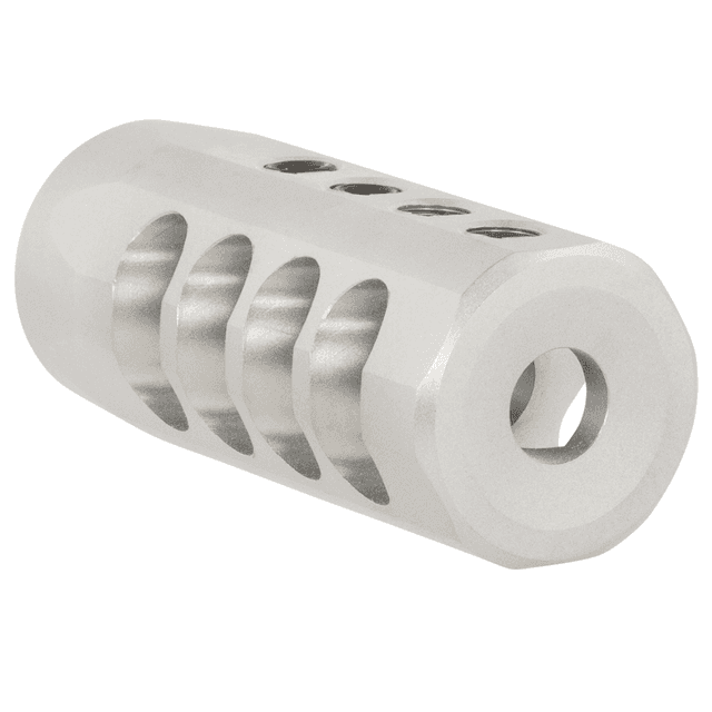 Christensen Arms Side-Baffle Natural Titanium 5/8"-24 tpi Threads for 338 Cal (.920" D Bull Barrel) - 8100001702 Christensen Arms Side-Baffle Natural Titanium 5/8"-24 tpi Threads for 338 Cal (.920" D Bull Barrel) - 8100001702