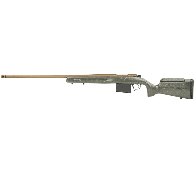 Christensen Arms Mesa Long Range 338 Lapua Mag 3+1 27" Burnt Bronze Cerakote Steel Barrel Burnt Bronze Cerakote Aluminum Receiver Green with Black/Tan Webbing Fixed Long Range Stock - 8010201400 Christensen Arms Mesa Long Range 338 Lapua Mag 3+1 27" Burnt Bronze Cerakote Steel Barrel Burnt Bronze Cerakote Aluminum Receiver Green with Black/Tan Webbing Fixed Long Range Stock - 8010201400