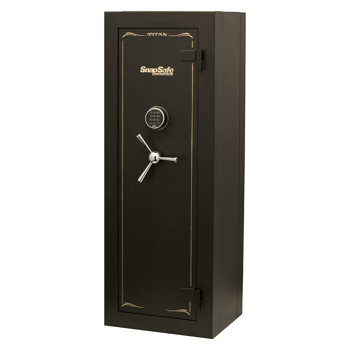 SnapSafe 75010 Titan Modular Safe Access Code/Key Entry, Black 9 Gauge Steel, 9 Gun Slots, 12+ Long Gun Capacity SnapSafe 75010 Titan Modular Safe Access Code/Key Entry, Black 9 Gauge Steel, 9 Gun Slots, 12+ Long Gun Capacity