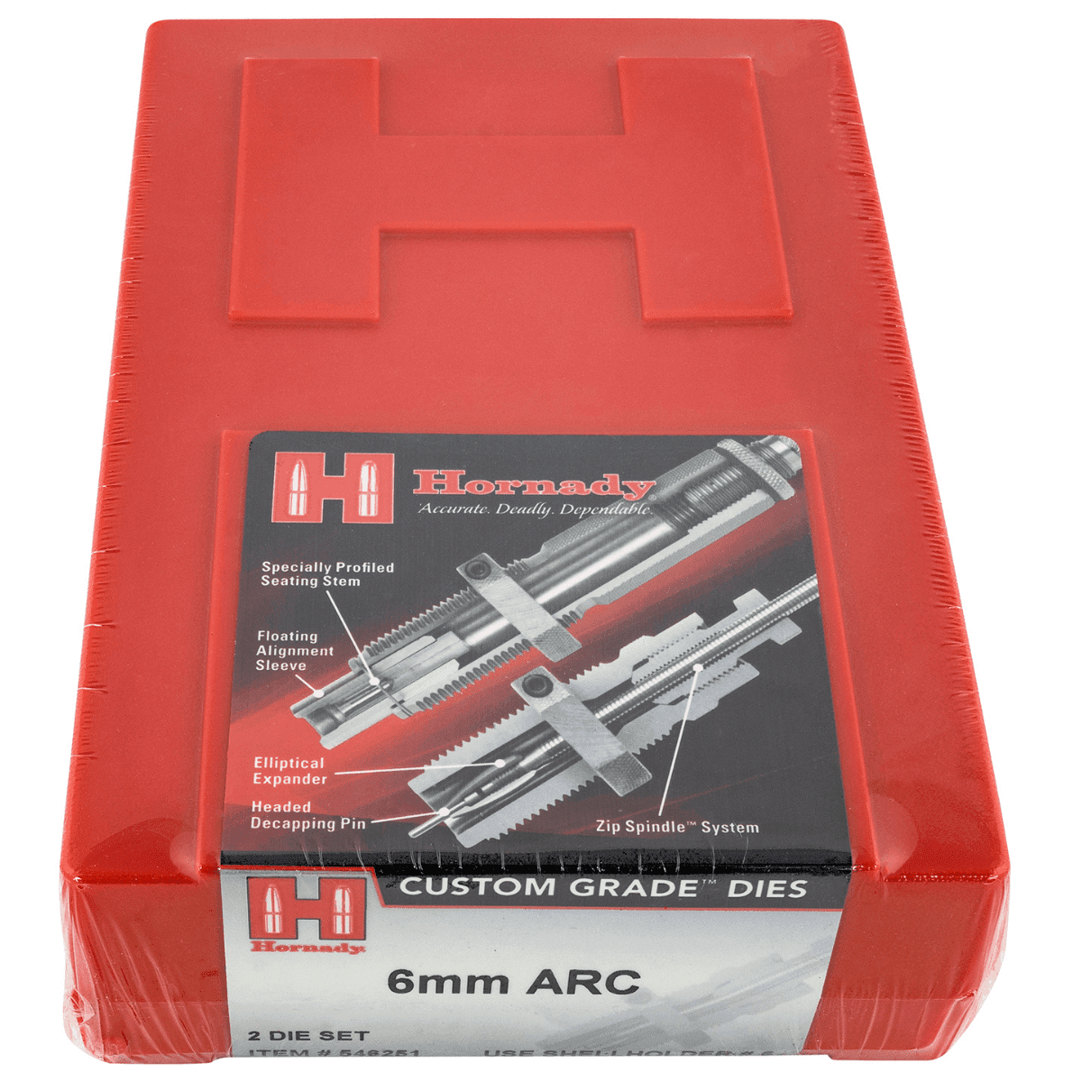 Hornady Custom Grade Series III, 6mm ARC 2 Die Set - 546251 Hornady Custom Grade Series III, 6mm ARC 2 Die Set - 546251