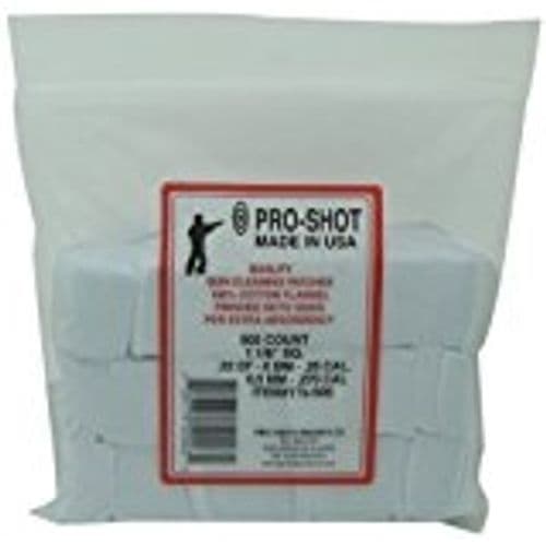 Pro-Shot .22-.270 Cal. 1 1/8" SQ. 500CT. Patches Pro-Shot .22-.270 Cal. 1 1/8" SQ. 500CT. Patches