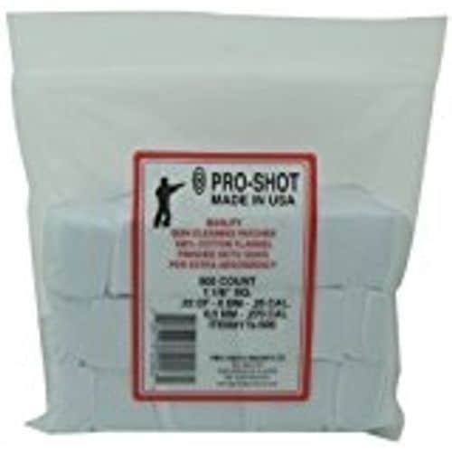 Pro-Shot .22-.270 Cal. 1 1/8" SQ. 500CT. Patches Pro-Shot .22-.270 Cal. 1 1/8" SQ. 500CT. Patches