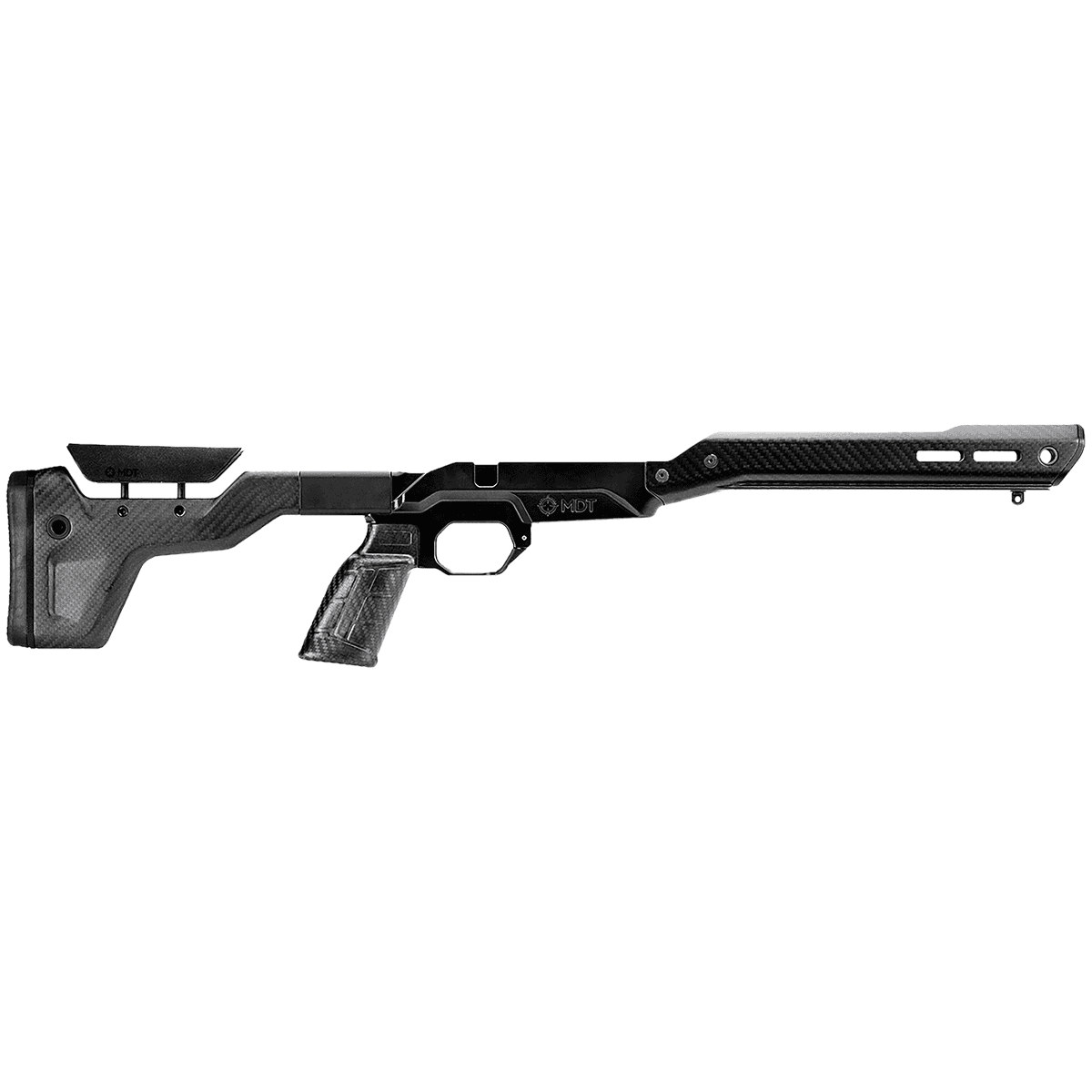 Mdt Sporting Goods Inc HNT26 Chassis System Black Carbon Fiber Fits Howa 1500 SA/ Weatherby Vanguard Compatible w/ AICS Mags Short Action ARCA - 107835BCF Mdt Sporting Goods Inc HNT26 Chassis System Black Carbon Fiber Fits Howa 1500 SA/ Weatherby Vanguard Compatible w/ AICS Mags Short Action ARCA - 107835BCF
