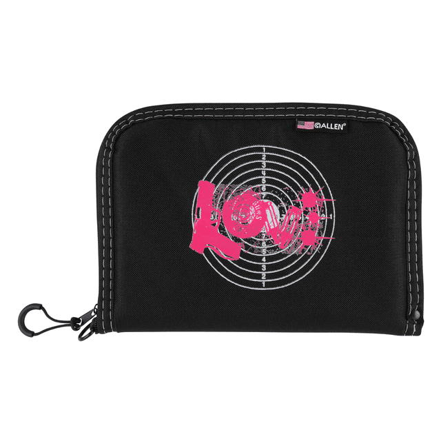 Girls With Guns Love Black w/Pink Polyester Handgun Storage - 9075 Girls With Guns Love Black w/Pink Polyester Handgun Storage - 9075
