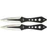 Uzi Accessories UZKTRWTZP Throwing Knives Two Fixed Plain Black/Silver Stainless Steel Blade, Black Stainless Steel Handle, Includes Nylon Holster Uzi Accessories UZKTRWTZP Throwing Knives Two Fixed Plain Black/Silver Stainless Steel Blade, Black Stainless Steel Handle, Includes Nylon Holster