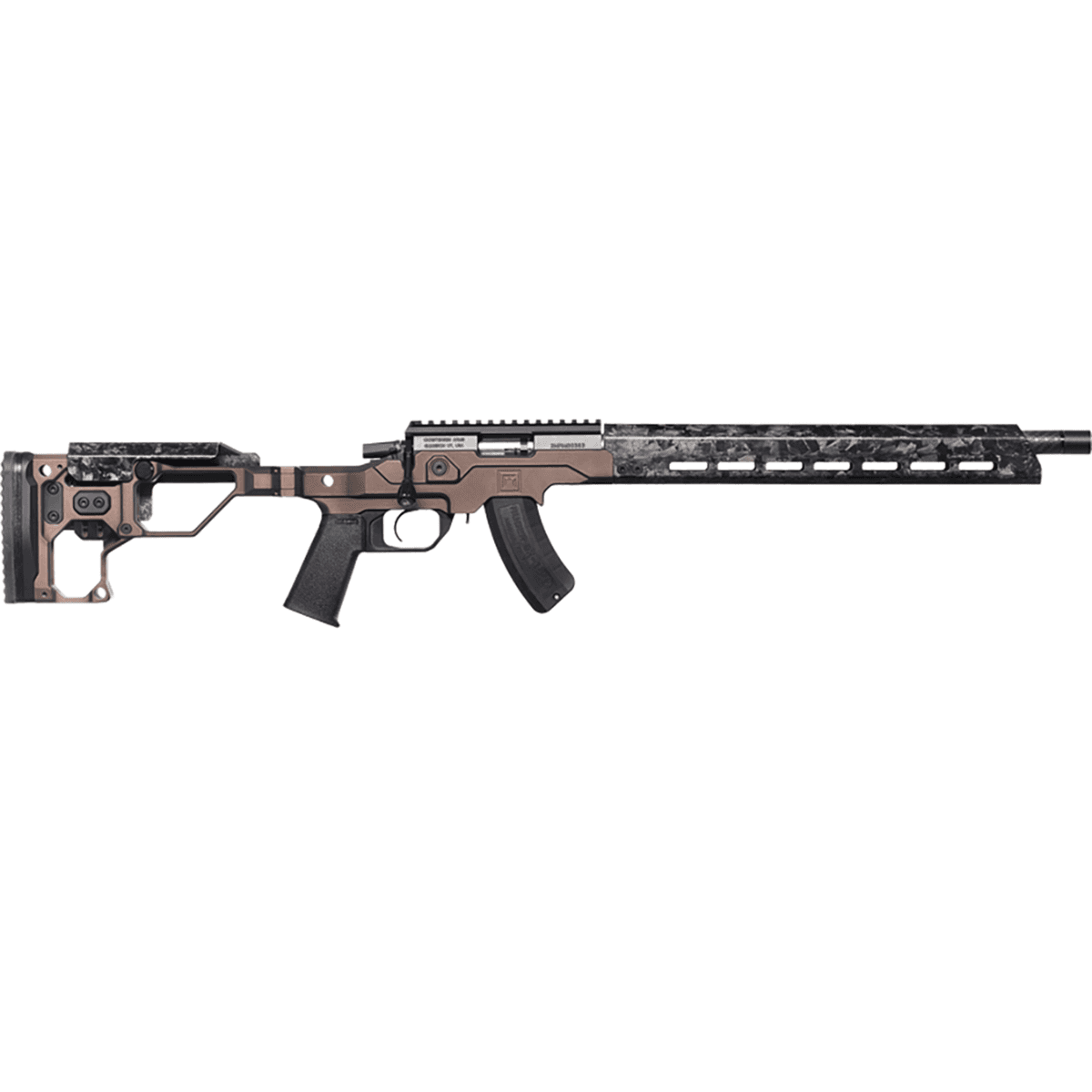 Christensen Arms MPR 22 LR Rifle with 18" Black Match Grade Threaded Barrel, 30+1 Capacity, Black Nitride Receiver, Carbon Fiber M-LOK Handguard, and Adjustable MagneLock Technology Stock - 8011202301 Christensen Arms MPR 22 LR Rifle with 18" Black Match Grade Threaded Barrel, 30+1 Capacity, Black Nitride Receiver, Carbon Fiber M-LOK Handguard, and Adjustable MagneLock Technology Stock - 8011202301
