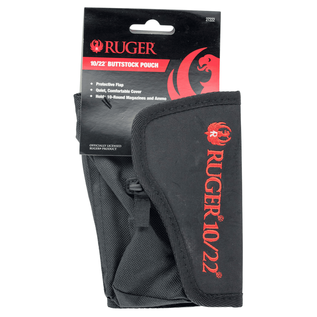 Ruger Buttstock Pouch Black Cordura - 27222 Ruger Buttstock Pouch Black Cordura - 27222
