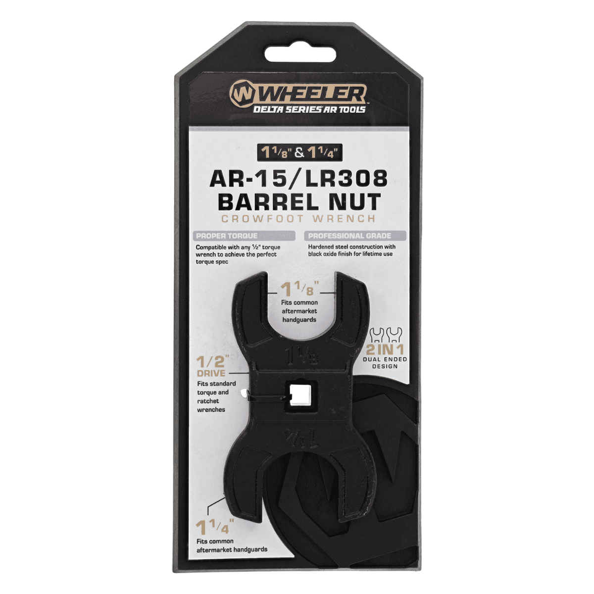 Wheeler 1-1/ 4" Barrel Nut Crowfoot Wrench Black Steel - 1199466 Wheeler 1-1/ 4" Barrel Nut Crowfoot Wrench Black Steel - 1199466