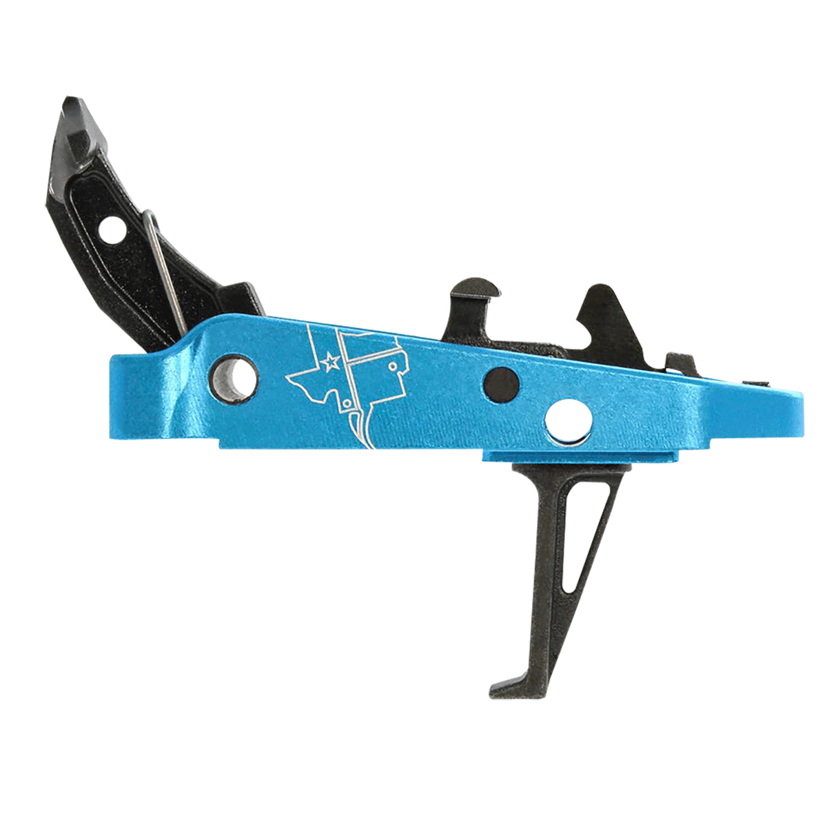 CMC Triggers Drop-In Trigger Group 2.0 Single-Stage Flat, 2.50 lbs Draw Weight - Black with Blue Housing, Fits AK-47 - 47403 CMC Triggers Drop-In Trigger Group 2.0 Single-Stage Flat, 2.50 lbs Draw Weight - Black with Blue Housing, Fits AK-47 - 47403