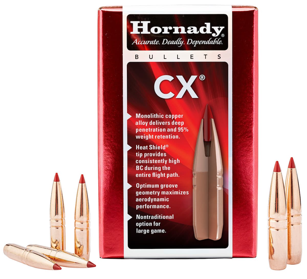 Hornady CX 30 Cal 110 gr Copper Solid 50 Per Box/ 40 Case - 301914 Hornady CX 30 Cal 110 gr Copper Solid 50 Per Box/ 40 Case - 301914