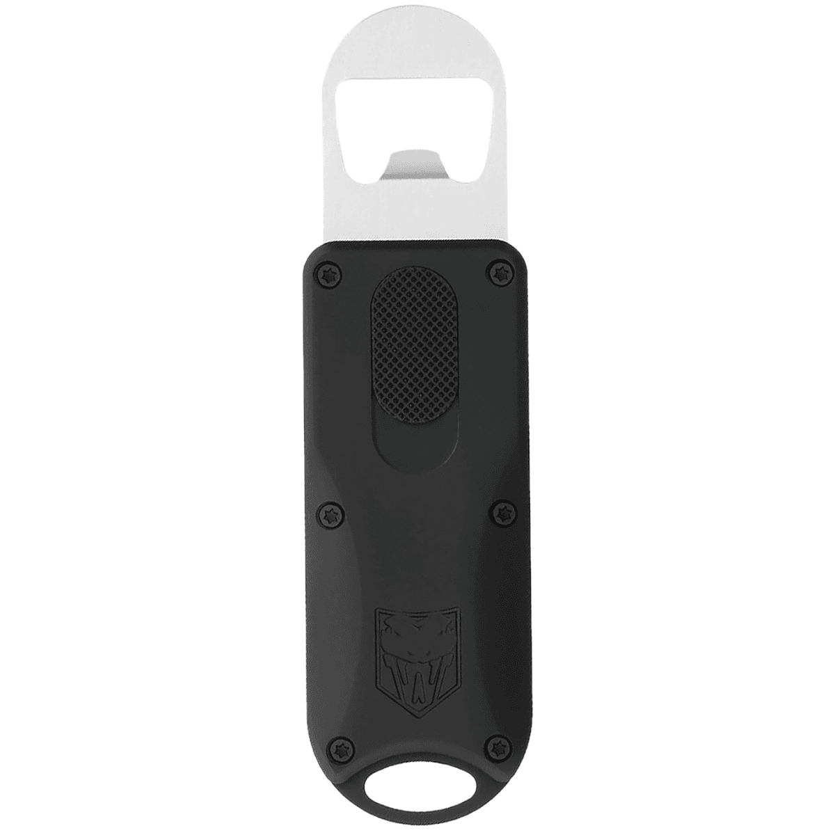 CobraTec Bottle Opener with Black Aluminum/Stainless Steel - CTOTFBOBLK CobraTec Bottle Opener with Black Aluminum/Stainless Steel - CTOTFBOBLK
