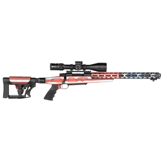 Howa M1500 APC Chassis Gen2 6.5 Creedmoor 10+1 16.25" Barrel, American Flag Cerakote Receiver, American Flag 6 Position Luth-AR MBA-4 with Aluminum Chassis Stock, Black Polymer Grip - HFLG65C16 Howa M1500 APC Chassis Gen2 6.5 Creedmoor 10+1 16.25" Barrel, American Flag Cerakote Receiver, American Flag 6 Position Luth-AR MBA-4 with Aluminum Chassis Stock, Black Polymer Grip - HFLG65C16