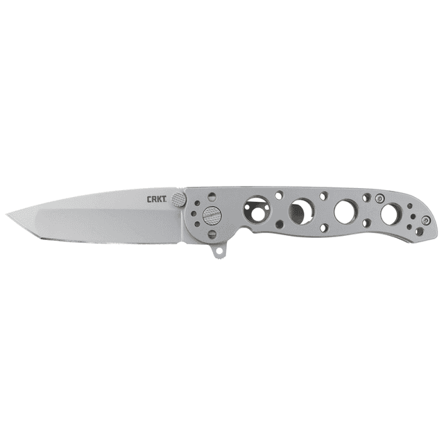 CRKT M16-02SS 3.06" Folding Tanto Knife with Satin 12C27 Sandvik Blade and Bead Blasted Stainless Steel Handle - M1602SS CRKT M16-02SS 3.06" Folding Tanto Knife with Satin 12C27 Sandvik Blade and Bead Blasted Stainless Steel Handle - M1602SS