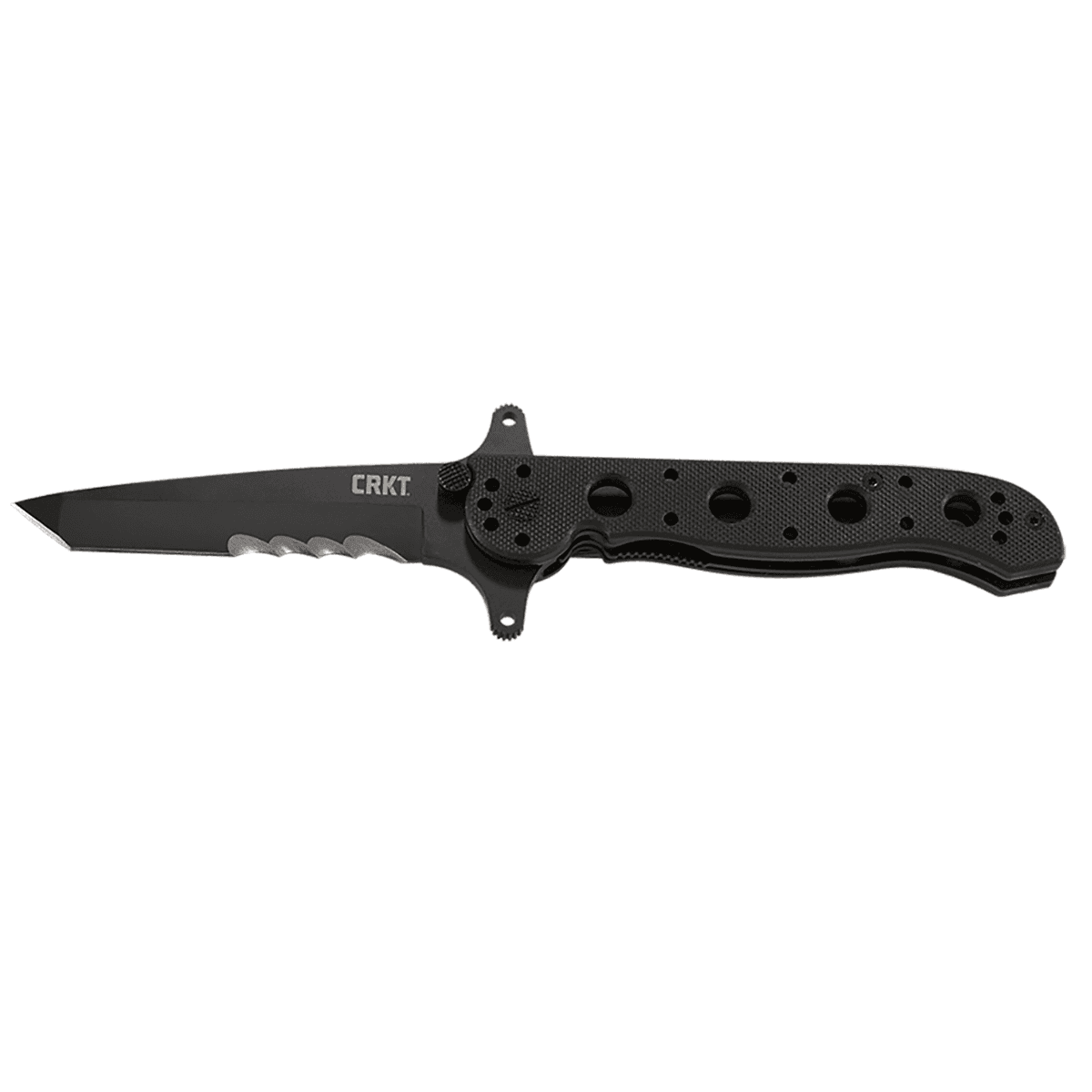 CRKT M16-13SFG 3.50" Folding Tanto Knife with Veff Serrated Black TiN 4116 Stainless Steel Blade and Black G10 Handle - M1613SFG CRKT M16-13SFG 3.50" Folding Tanto Knife with Veff Serrated Black TiN 4116 Stainless Steel Blade and Black G10 Handle - M1613SFG