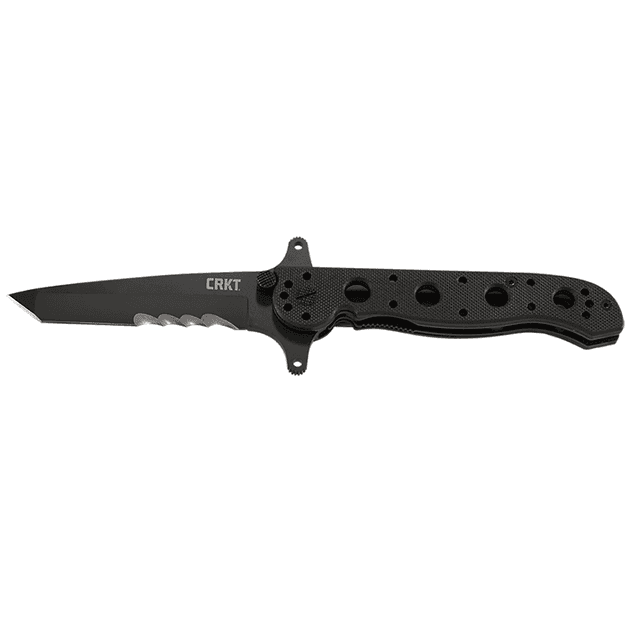 CRKT M16-13SFG 3.50" Folding Tanto Knife with Veff Serrated Black TiN 4116 Stainless Steel Blade and Black G10 Handle - M1613SFG CRKT M16-13SFG 3.50" Folding Tanto Knife with Veff Serrated Black TiN 4116 Stainless Steel Blade and Black G10 Handle - M1613SFG