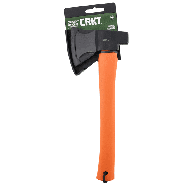 CRKT Chogan 3.16" Axe with 1055 Carbon Steel Blade and Orange GRN Handle - 2727 CRKT Chogan 3.16" Axe with 1055 Carbon Steel Blade and Orange GRN Handle - 2727
