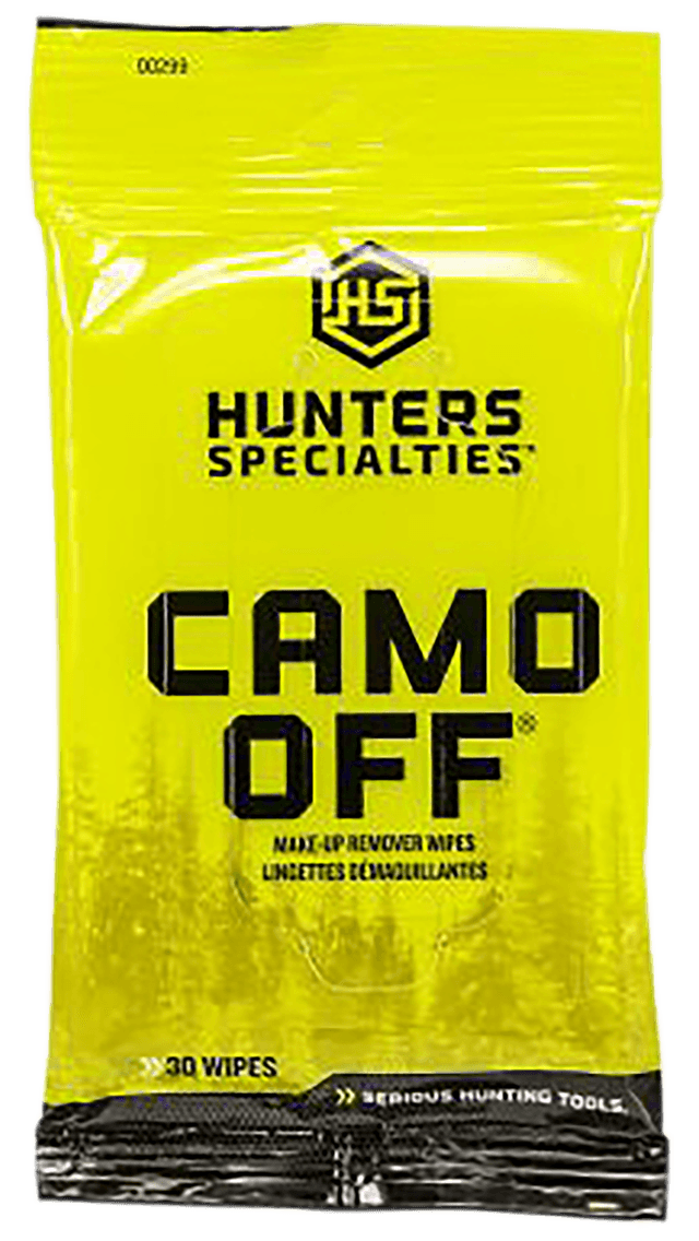 Hunters Specialties Camo Off Makeup Remover 7" x 4" 30 Wipes - HS00299 Hunters Specialties Camo Off Makeup Remover 7" x 4" 30 Wipes - HS00299