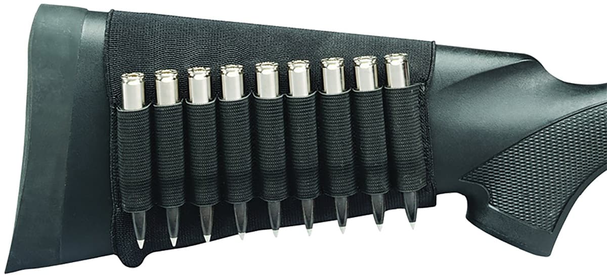 Hunters Specialties Buttstock Shell Holder Rifle Holds 9 Cartridges Black Elastic - 00687 Hunters Specialties Buttstock Shell Holder Rifle Holds 9 Cartridges Black Elastic - 00687
