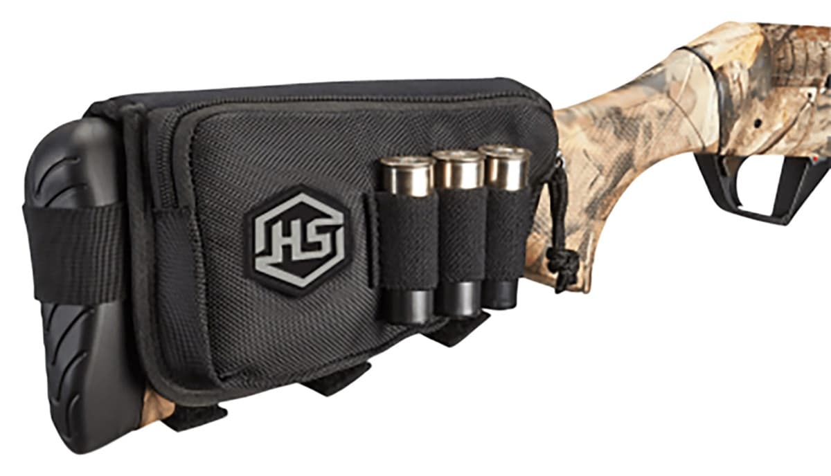 Hunters Specialties Buttstock Shell Holder Shotgun Holds 3 Rounds Black Polyester - 01621 Hunters Specialties Buttstock Shell Holder Shotgun Holds 3 Rounds Black Polyester - 01621