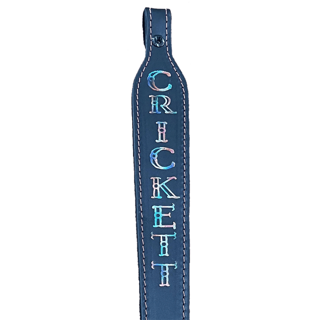 Crickett Rifle Sling - Black with Pink Stitching Leather, 23 inches L x 1.75 inches W - KSA802 Crickett Rifle Sling - Black with Pink Stitching Leather, 23 inches L x 1.75 inches W - KSA802