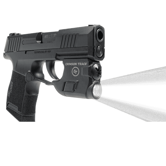 Crimson Trace LTG-772 Tactical Lightguard - Black Anodized, 110 Lumens White LED Light, Fits Sig Sauer P365 - 0182801 Crimson Trace LTG-772 Tactical Lightguard - Black Anodized, 110 Lumens White LED Light, Fits Sig Sauer P365 - 0182801