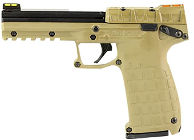 Kel-Tec PMR30 22 WMR 10+1 4.30" Black Fluted Steel Barrel, Black/Tan Serrated Slide, Tan Polymer Frame w/Picatinny Rail, Tan Textured Polymer Grip - PMR30TAN10 Kel-Tec PMR30 22 WMR 10+1 4.30" Black Fluted Steel Barrel, Black/Tan Serrated Slide, Tan Polymer Frame w/Picatinny Rail, Tan Textured Polymer Grip - PMR30TAN10