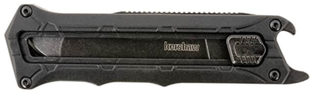 Kershaw Interstellar 2.70" OTF Tanto Part Serrated Black Oxide Blackwash 8Cr13MoV SS Blade, Black Textured w/Bottle Opener Glass-Filled Nylon Handle, Includes Pocket Clip - 1195 Kershaw Interstellar 2.70" OTF Tanto Part Serrated Black Oxide Blackwash 8Cr13MoV SS Blade, Black Textured w/Bottle Opener Glass-Filled Nylon Handle, Includes Pocket Clip - 1195