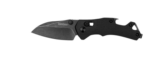 Kershaw 8337 Craze EDC 2.35" Folding Reverse Tanto Plain Blackwash 8Cr13MoV SS Blade, Black Textured GFN Handle - 8337 Kershaw 8337 Craze EDC 2.35" Folding Reverse Tanto Plain Blackwash 8Cr13MoV SS Blade, Black Textured GFN Handle - 8337