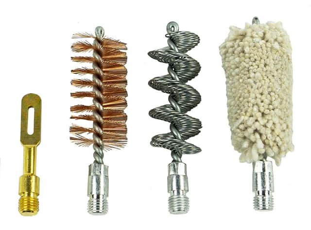KleenBore Shotgun Accessory Cleaning Set 12 Gauge Shotgun #8-32 Thread Cotton Mop/Bore Brush Bronze Bristles - 12GASET KleenBore Shotgun Accessory Cleaning Set 12 Gauge Shotgun #8-32 Thread Cotton Mop/Bore Brush Bronze Bristles - 12GASET