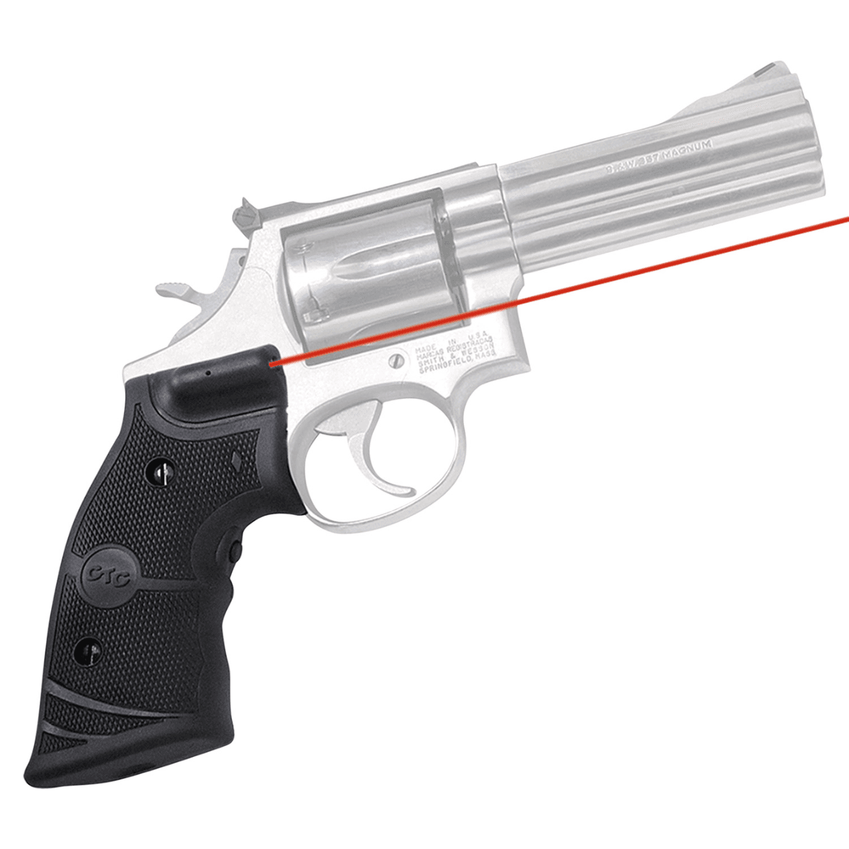 Crimson Trace LG-308 Lasergrips - Black, Red Laser, Fits Smith & Wesson K & L Frames Round Butt - 011290 Crimson Trace LG-308 Lasergrips - Black, Red Laser, Fits Smith & Wesson K & L Frames Round Butt - 011290