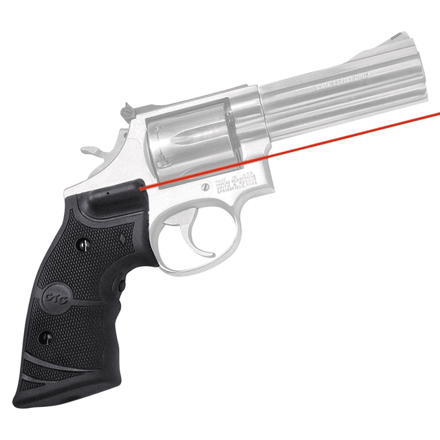 Crimson Trace LG-308 Lasergrips - Black, Red Laser, Fits Smith & Wesson K & L Frames Round Butt - 011290 Crimson Trace LG-308 Lasergrips - Black, Red Laser, Fits Smith & Wesson K & L Frames Round Butt - 011290