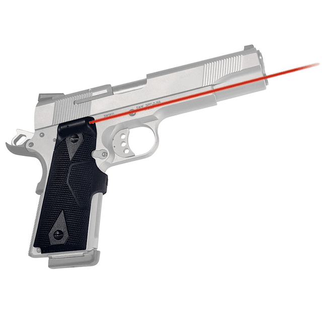 Crimson Trace LG-401 Front Activation Lasergrips - Black, Red Laser, Fits 1911 Full Size - 011200 Crimson Trace LG-401 Front Activation Lasergrips - Black, Red Laser, Fits 1911 Full Size - 011200