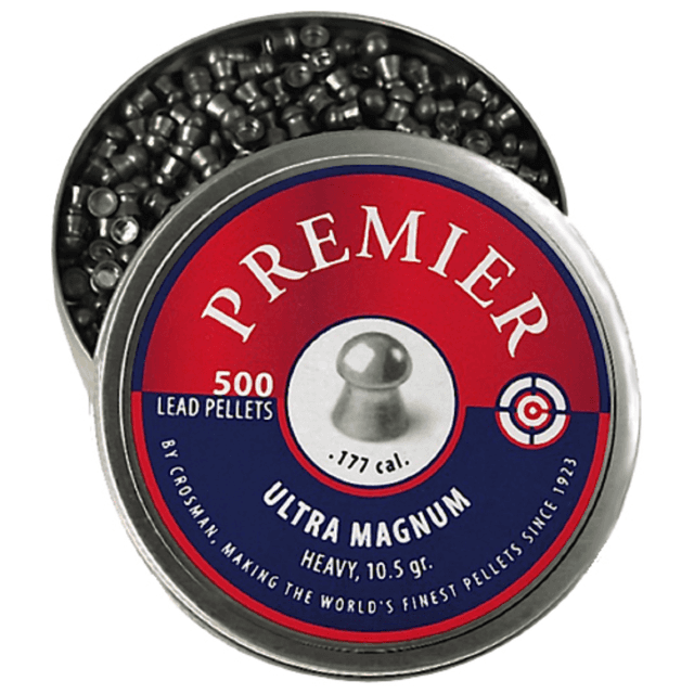 Crosman Premier Ultra Magnum .177 Lead Domed Heavy Pellet - 500 per Tin - LUM77 Crosman Premier Ultra Magnum .177 Lead Domed Heavy Pellet - 500 per Tin - LUM77