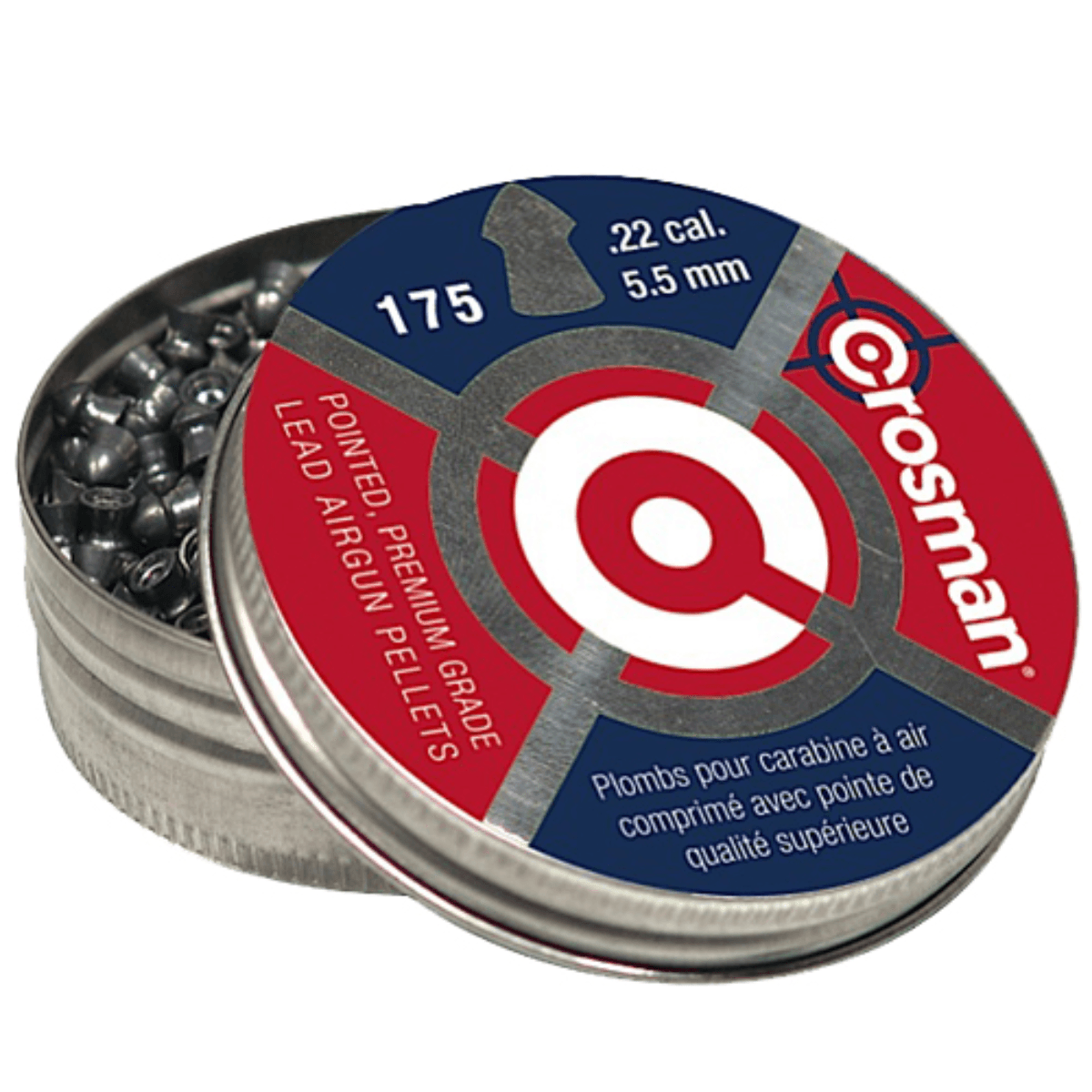 Crosman Premier Pointed .22 Lead Hunting Pellet - 175 per Tin - P022 Crosman Premier Pointed .22 Lead Hunting Pellet - 175 per Tin - P022