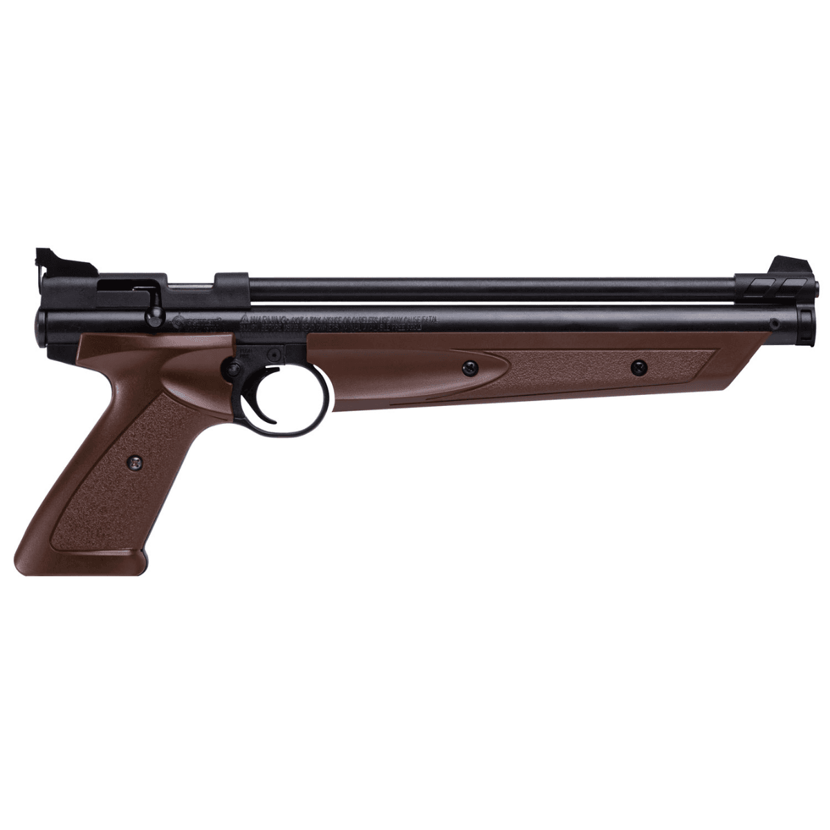 Crosman American Classic Pump Pistol - .177, 1rd Capacity, Brown Polymer Grips - P1377BR Crosman American Classic Pump Pistol - .177, 1rd Capacity, Brown Polymer Grips - P1377BR