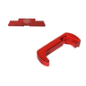 Cross Armory 3 Piece Kit Extended - Red Anodized Steel/Aluminum, Compatible with Glock Gen1-3 - 1 Cross Armory 3 Piece Kit Extended - Red Anodized Steel/Aluminum, Compatible with Glock Gen1-3 - 1