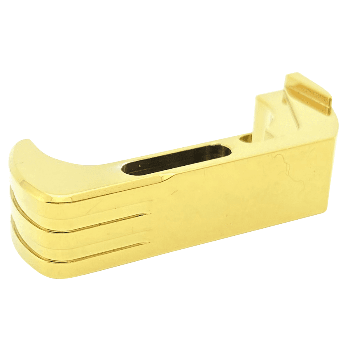Cross Armory Mag Catch Extended - Gold Anodized Aluminum, Compatible with Glock Gen4-5 - CRG5MCGD Cross Armory Mag Catch Extended - Gold Anodized Aluminum, Compatible with Glock Gen4-5 - CRG5MCGD