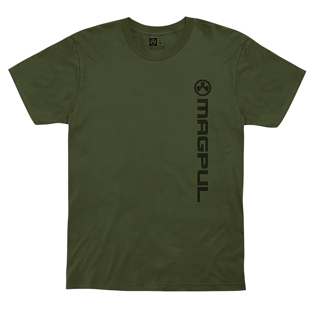 Magpul Vertical Logo Olive Drab Cotton Short Sleeve Small - MAG1113316S Magpul Vertical Logo Olive Drab Cotton Short Sleeve Small - MAG1113316S